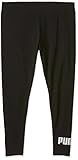 PUMA ESS Logo Leggings Mallas Deporte, Mujer, Puma Black, XS